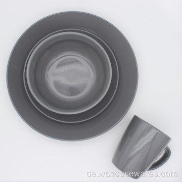 Schwarzer Farbstil-Steinzeug-Geschirr